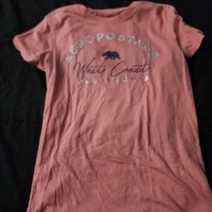 Aeropostale Pink West Coast California T-Shirt